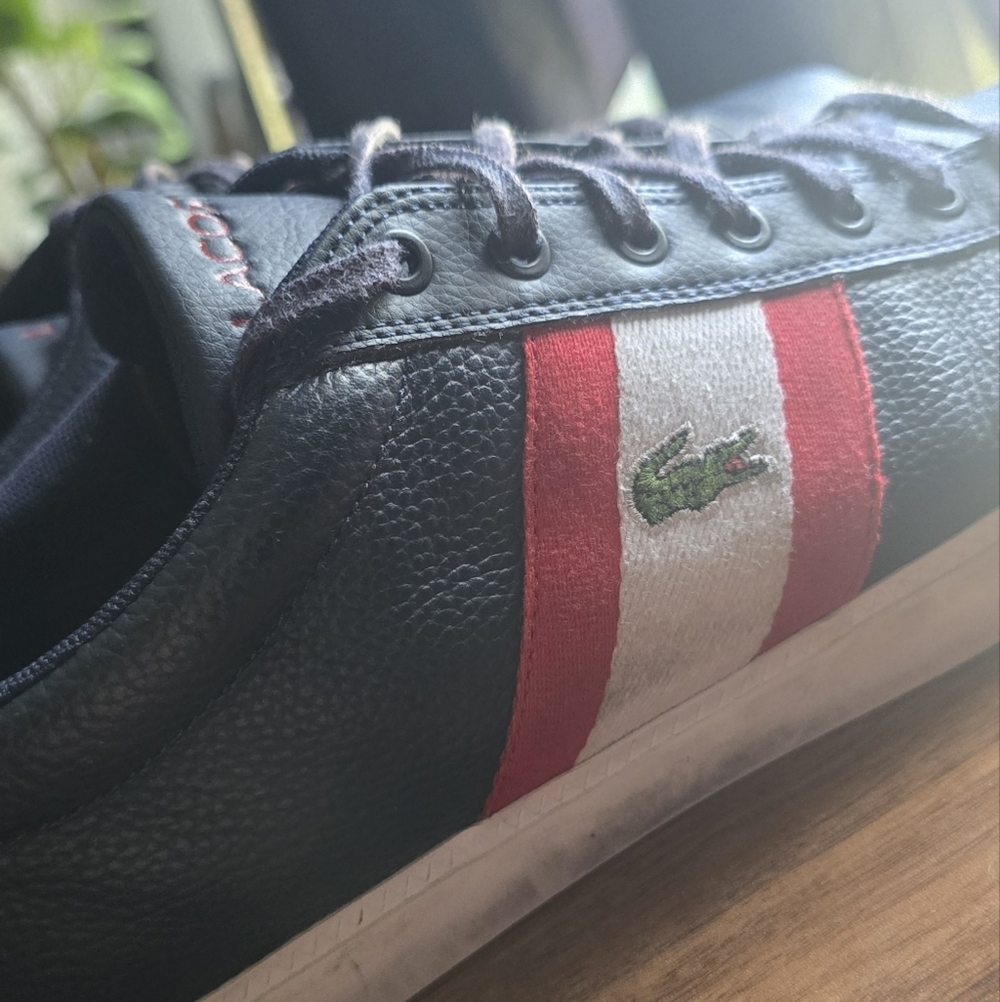 Lacoste Grand Vulc 120 Low Top Leather Sneakers Mens Size 11.5 - Picture 5 of 7